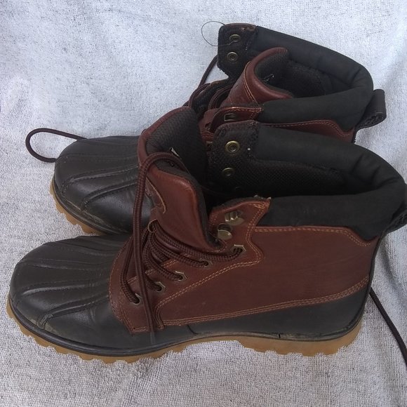 LUGZ Men HARDWOOD Water & Slip Resistant Leather Boots Mens Size:9 Memory Foam